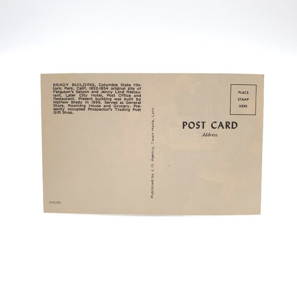 Vintage Postcard Brady Building Columbia State Historic Park California Trading - Picture 2 of 2